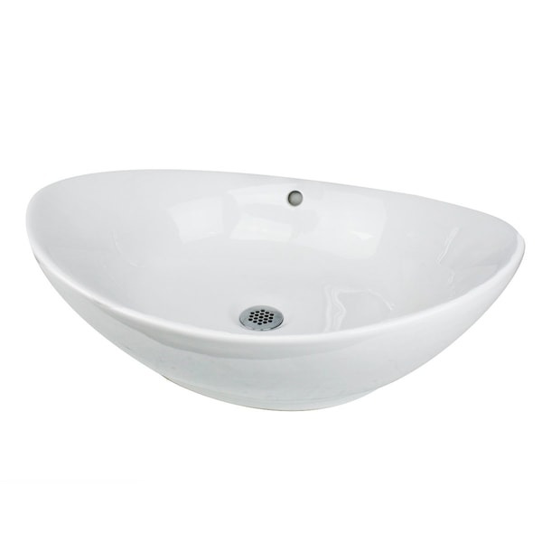 Nantucket Sinks Oblong White Vessel Sink NSV305 | Zoro